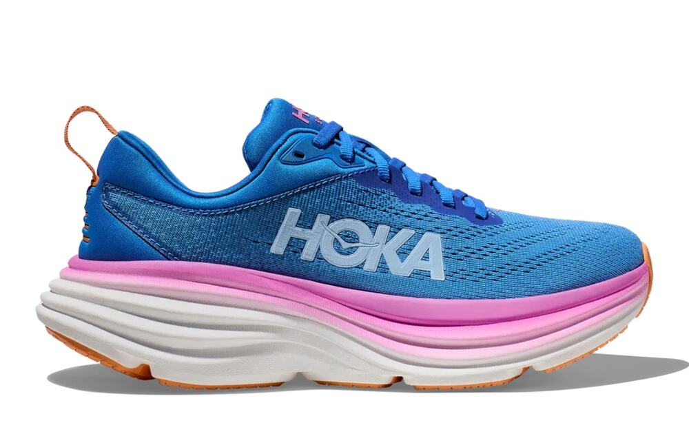 Hoka Bondi 8 Running Shoes Walking Gym Athletic Coastal Sky All Aboard Womens 8B